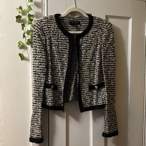 St. John Black and White Tweed Blazer